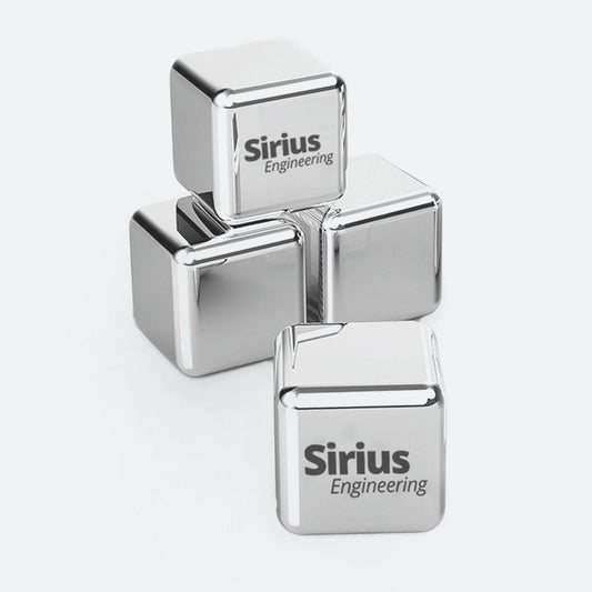 4er Set Edelstahl Kühlsteine