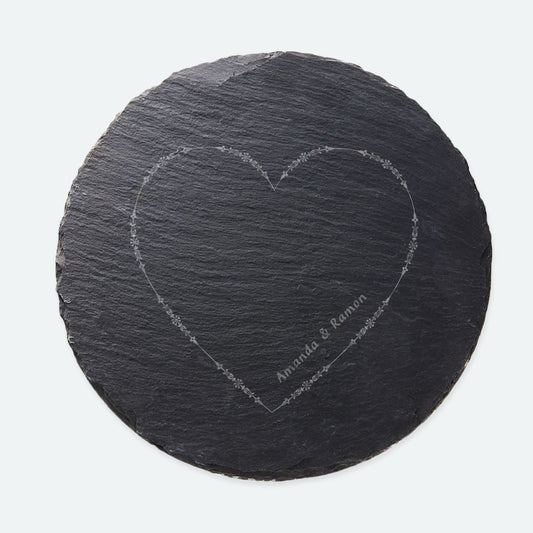 Runde Schieferplatte