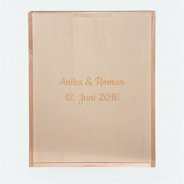 Holz-Weinkiste mit Gravur