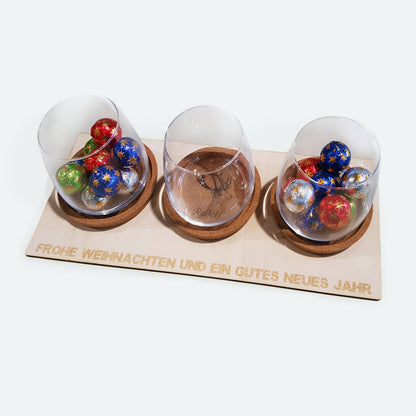 Geschenkset mit Gläser und Untersetzer